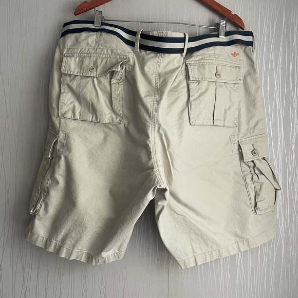 Dockers Men's Cargo Shorts Size 44 Beige with Belt Casual - Picture 8 of 10